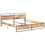 Solid untreated mango wood bed frame 200x200 cm by vidaXL, Beds and slatted bases - Ref: Foro24-285888, Price: 331,27 €, Disc...