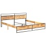 Solid untreated mango wood bed frame 200x200 cm by vidaXL, Beds and slatted bases - Ref: Foro24-285888, Price: 331,27 €, Disc...