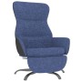 Relaxation armchair with blue fabric footrest by vidaXL, Armchairs - Ref: Foro24-3097469, Price: 106,65 €, Discount: %