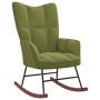 Light green velvet rocking chair with footrest by vidaXL, Rocking chairs - Ref: Foro24-328153, Price: 169,80 €, Discount: %