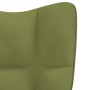 Silla mecedora con reposapiés terciopelo verde claro de vidaXL, Mecedoras - Ref: Foro24-328153, Precio: 169,80 €, Descuento: %