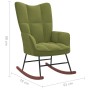 Silla mecedora con reposapiés terciopelo verde claro de vidaXL, Mecedoras - Ref: Foro24-328153, Precio: 169,80 €, Descuento: %