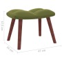 Silla mecedora con reposapiés terciopelo verde claro de vidaXL, Mecedoras - Ref: Foro24-328153, Precio: 169,80 €, Descuento: %