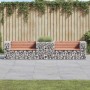 Garden bench with gabion basket Douglas fir wood by vidaXL, garden benches - Ref: Foro24-3196246, Price: 418,33 €, Discount: %