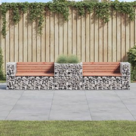 Garden bench with gabion basket Douglas fir wood by vidaXL, garden benches - Ref: Foro24-3196246, Price: 500,99 €, Discount: %