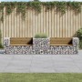 Gartenbank mit Gabionenkorb aus imprägniertem Kiefernholz von vidaXL, Gartenbänke - Ref: Foro24-3196247, Preis: 404,55 €, Rab...