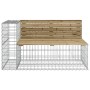 Garden bench with gabion basket impregnated pine wood by vidaXL, garden benches - Ref: Foro24-3196247, Price: 404,55 €, Disco...