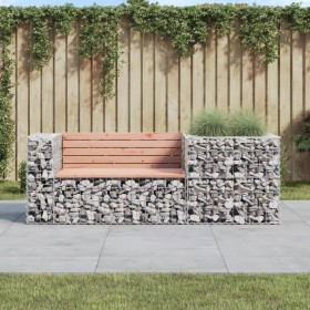 Garden bench with gabion basket Douglas fir wood by vidaXL, garden benches - Ref: Foro24-3196243, Price: 279,99 €, Discount: %