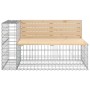 Garden bench with gabion basket solid pine wood by vidaXL, garden benches - Ref: Foro24-3196248, Price: 590,99 €, Discount: %