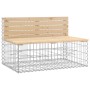 Garden bench with gabion basket solid pine wood by vidaXL, garden benches - Ref: Foro24-3196248, Price: 590,99 €, Discount: %