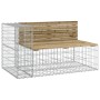 Garden bench with gabion basket impregnated pine wood by vidaXL, garden benches - Ref: Foro24-3196250, Price: 572,81 €, Disco...