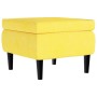 Sillón orejero con taburete terciopelo amarillo mostaza de vidaXL, Sillones - Ref: Foro24-3115938, Precio: 272,00 €, Descuent...