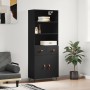 Aparador alto madera contrachapada negro 69,5x34x180 cm de vidaXL, Aparadores - Ref: Foro24-3200490, Precio: 148,48 €, Descue...