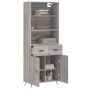 Tall gray Sonoma plywood sideboard 69.5x34x180 cm by vidaXL, Sideboards - Ref: Foro24-3200495, Price: 136,48 €, Discount: %