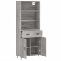 Tall gray Sonoma plywood sideboard 69.5x34x180 cm by vidaXL, Sideboards - Ref: Foro24-3200495, Price: 136,48 €, Discount: %