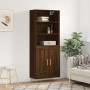 Tall oak brown plywood sideboard 69.5x34x180 cm by vidaXL, Sideboards - Ref: Foro24-3189948, Price: 126,14 €, Discount: %