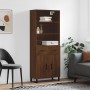 Tall brown oak plywood sideboard 69.5x34x180 cm by vidaXL, Sideboards - Ref: Foro24-3200544, Price: 160,93 €, Discount: %