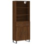 Aparador alto madera contrachapada marrón roble 69,5x34x180 cm de vidaXL, Aparadores - Ref: Foro24-3200544, Precio: 154,80 €,...