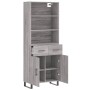 Aparador alto madera contrachapada gris sonoma 69,5x34x180 cm de vidaXL, Aparadores - Ref: Foro24-3200543, Precio: 171,14 €, ...