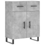 Aparador alto madera contrachapada gris hormigón 69,5x34x180 cm de vidaXL, Aparadores - Ref: Foro24-3200541, Precio: 171,46 €...