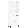 High glossy white plywood sideboard 69.5x34x180 cm by vidaXL, Sideboards - Ref: Foro24-3200539, Price: 151,64 €, Discount: %