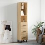 Aparador de madera contrachapada roble Sonoma 34,5x34x180 cm de vidaXL, Aparadores - Ref: Foro24-3189728, Precio: 129,34 €, D...