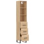 Aparador de madera contrachapada roble Sonoma 34,5x34x180 cm de vidaXL, Aparadores - Ref: Foro24-3189728, Precio: 129,34 €, D...