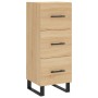 Aparador de madera contrachapada roble Sonoma 34,5x34x180 cm de vidaXL, Aparadores - Ref: Foro24-3189728, Precio: 129,34 €, D...