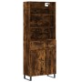 Aparador alto madera contrachapada roble ahumado 69,5x34x180 cm de vidaXL, Aparadores - Ref: Foro24-3200542, Precio: 184,89 €...