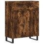 Tall smoked oak plywood highboard 69.5x34x180 cm by vidaXL, Sideboards - Ref: Foro24-3200542, Price: 184,89 €, Discount: %