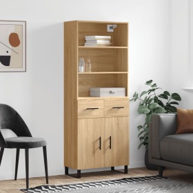 High oak-colored plywood sideboard 69.5x34x180 cm by vidaXL, Sideboards - Ref: Foro24-3200540, Price: 169,99 €, Discount: %