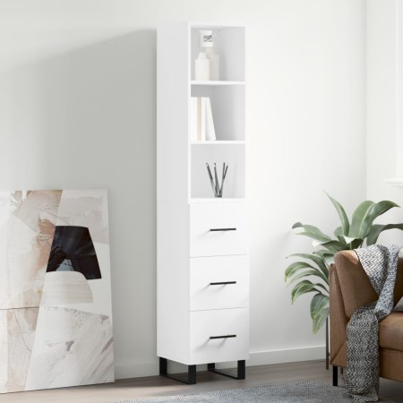 Tall white plywood sideboard 34.5x34x180 cm by vidaXL, Sideboards - Ref: Foro24-3189725, Price: 114,68 €, Discount: %