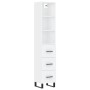 Tall white plywood sideboard 34.5x34x180 cm by vidaXL, Sideboards - Ref: Foro24-3189725, Price: 114,68 €, Discount: %