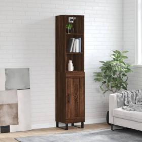 Tall brown oak plywood sideboard 34.5x34x180 cm by vidaXL, Sideboards - Ref: Foro24-3190116, Price: 96,99 €, Discount: %