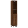 Aparador alto madera contrachapada roble marrón 34,5x34x180 cm de vidaXL, Aparadores - Ref: Foro24-3190116, Precio: 97,15 €, ...