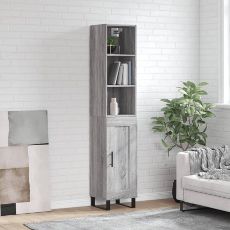 Tall gray Sonoma plywood sideboard 34.5x34x180 cm by vidaXL, Sideboards - Ref: Foro24-3190115, Price: 96,99 €, Discount: %