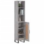 Tall gray Sonoma plywood sideboard 34.5x34x180 cm by vidaXL, Sideboards - Ref: Foro24-3190115, Price: 96,99 €, Discount: %