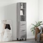 Aparador alto madera contrachapada gris Sonoma 34,5x34x180 cm de vidaXL, Aparadores - Ref: Foro24-3189731, Precio: 112,92 €, ...