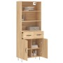 Aparador alto madera contrachapada color roble 69,5x34x180 cm de vidaXL, Aparadores - Ref: Foro24-3200548, Precio: 136,96 €, ...