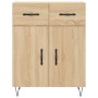 Aparador alto madera contrachapada color roble 69,5x34x180 cm de vidaXL, Aparadores - Ref: Foro24-3200548, Precio: 136,96 €, ...