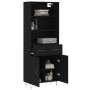 Tall black plywood sideboard 69.5x34x180 cm by vidaXL, Sideboards - Ref: Foro24-3200546, Price: 141,99 €, Discount: %