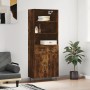 Tall smoked oak plywood highboard 69.5x34x180 cm by vidaXL, Sideboards - Ref: Foro24-3200550, Price: 129,99 €, Discount: %