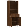 Tall brown oak plywood sideboard 69.5x34x180 cm by vidaXL, Sideboards - Ref: Foro24-3200552, Price: 135,69 €, Discount: %