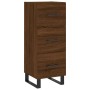 Aparador alto madera contrachapada roble marrón 34,5x34x180 cm de vidaXL, Aparadores - Ref: Foro24-3189732, Precio: 108,09 €,...