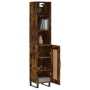 Aparador de madera contrachapada roble ahumado 34,5x34x180 cm de vidaXL, Aparadores - Ref: Foro24-3190114, Precio: 87,99 €, D...