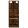 Aparador de madera contrachapada roble ahumado 34,5x34x180 cm de vidaXL, Aparadores - Ref: Foro24-3190114, Precio: 87,99 €, D...