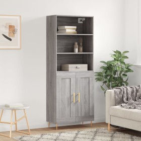 Aparador alto madera contrachapada gris sonoma 69,5x34x180 cm de vidaXL, Aparadores - Ref: Foro24-3189947, Precio: 126,99 €, ...