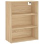 Tall plywood oak-colored highboard 69.5x34x180 cm by vidaXL, Sideboards - Ref: Foro24-3189944, Price: 150,29 €, Discount: %