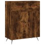 Aparador alto madera contrachapada roble ahumado 69,5x34x180 cm de vidaXL, Aparadores - Ref: Foro24-3200494, Precio: 131,83 €...