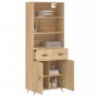 Aparador alto madera contrachapada color roble 69,5x34x180 cm de vidaXL, Aparadores - Ref: Foro24-3200492, Precio: 139,03 €, ...